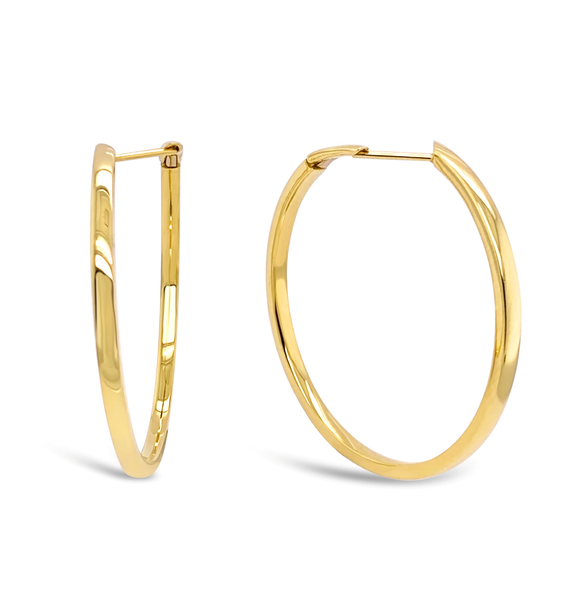 Gold Round Hoop Earrings Small