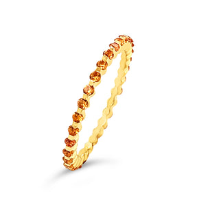 Yellow Sapphires Thin Stackable Ring