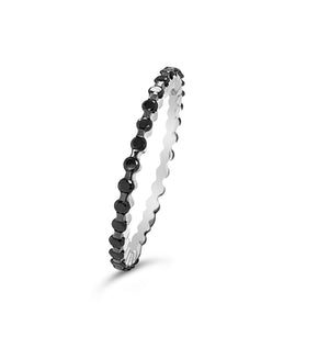 Black Diamond Thin Stackable Ring