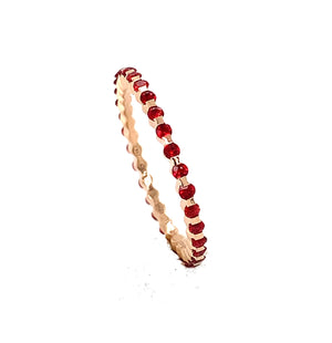 Orange Sapphires Thin Stackable Ring