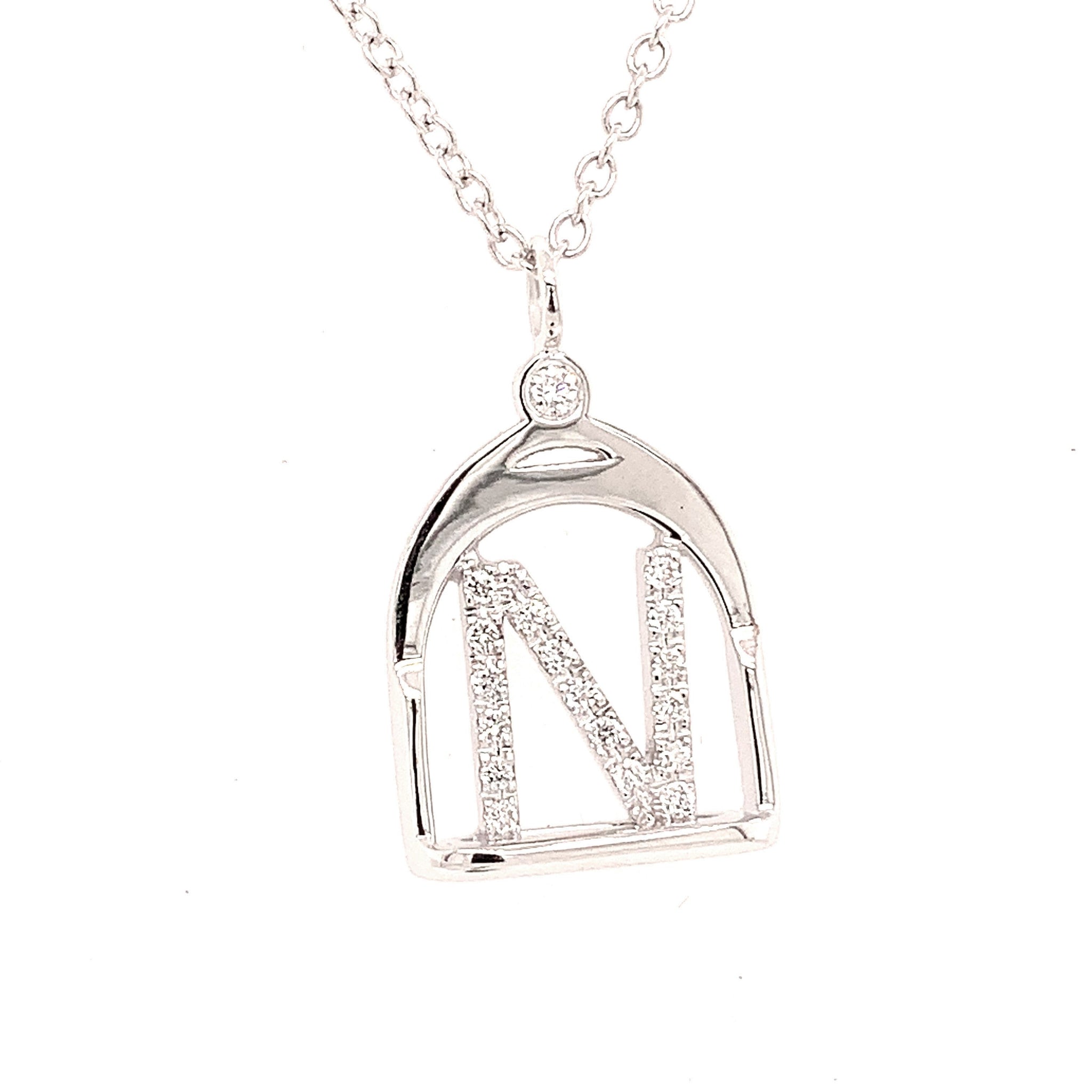 Small Stirrups Initials Necklace