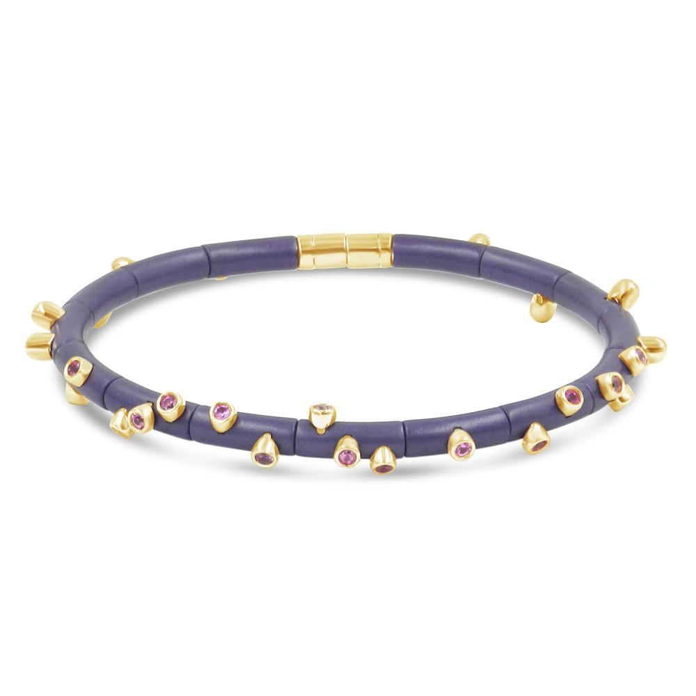 Pink Sapphires Cactus Bracelet
