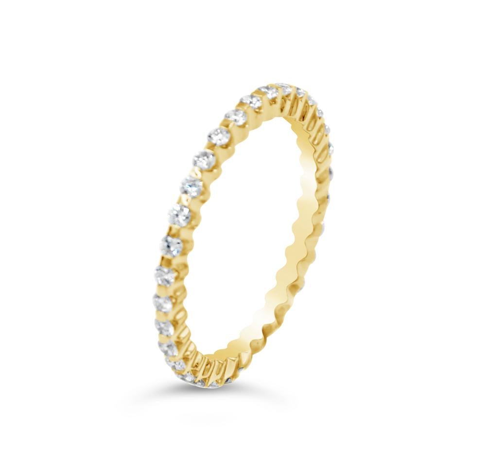 White Diamond Thin Stackable Ring