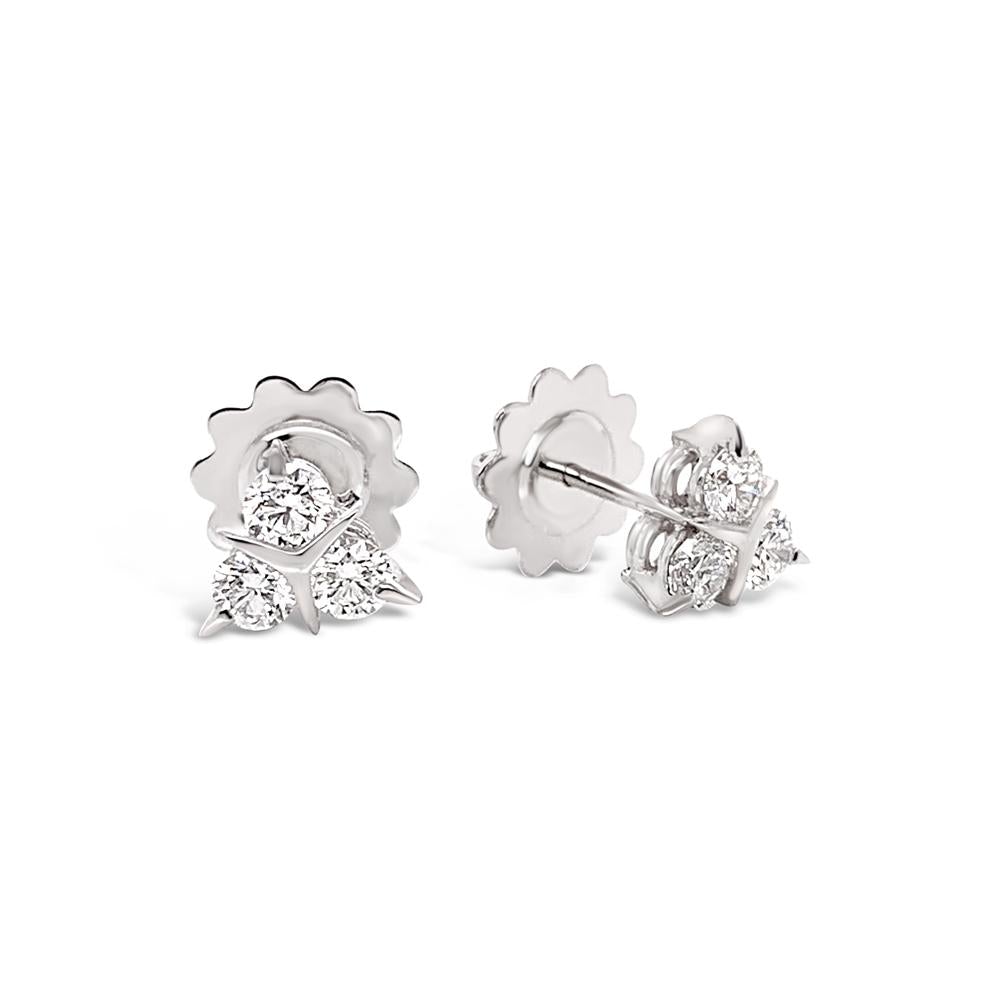 Black diamond - 925 silver earrings, symmetric heart of pink-gold colour,  north star | Jewelry Eshop