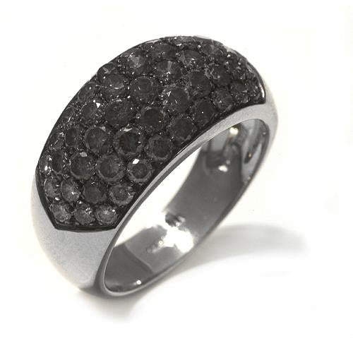 Black Pave' Shaped Ring